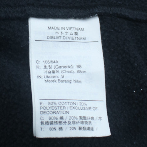 Nike Mens Black Small Pullover Crew Neck Fleece Sweatshirt