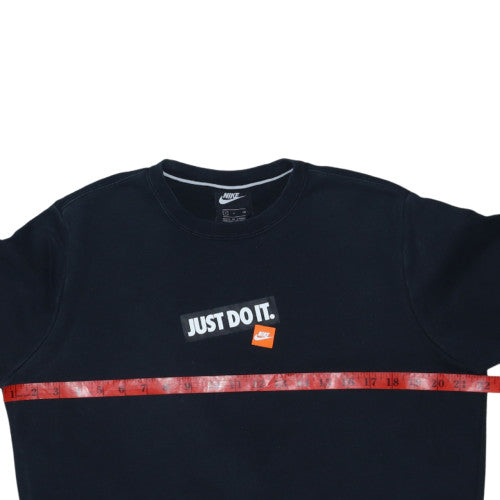 Nike Men's Black Small Crew Neck Graphic Pullover Sweatshirt
