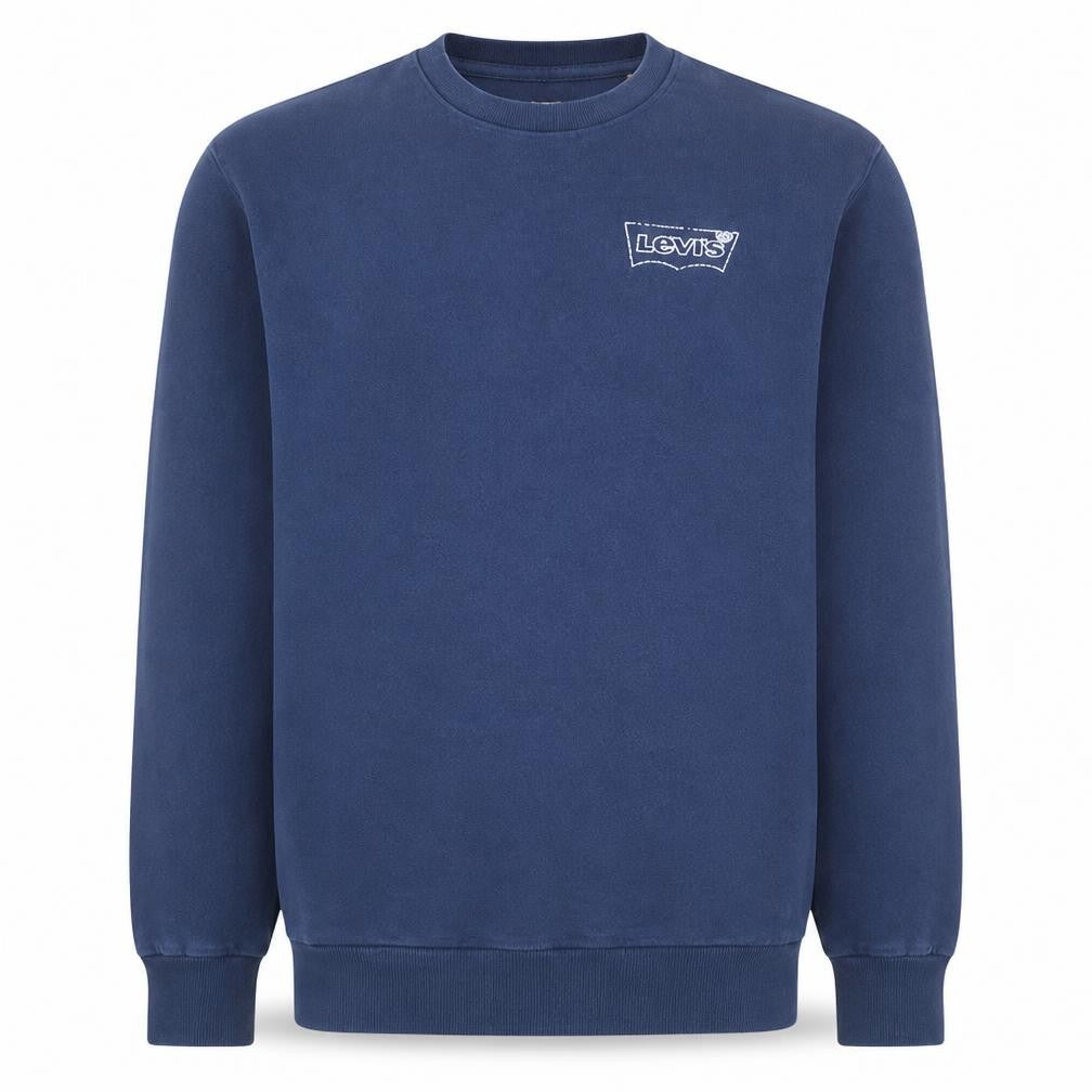 Levi's Men's Blue Logo Crew Neck Pullover Sweatshirt M