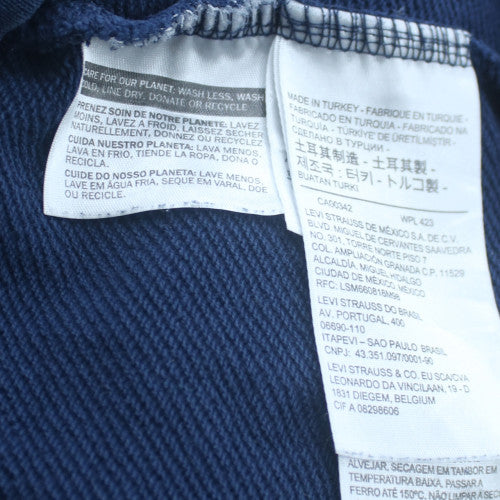 Levi's Men's Blue Logo Crew Neck Pullover Sweatshirt M