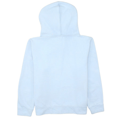 Tommy Hilfiger Womens Light Blue XS Pullover Hoodie Logo Cotton Blend