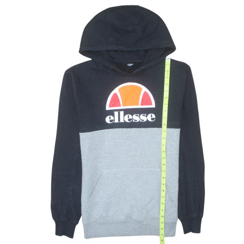 Ellesse Men’s Grey Pullover Hoodie Small Logo Fleece Sweatshirt