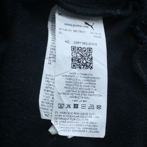 Puma Mens Black L Pullover Hoodie with Logo Print