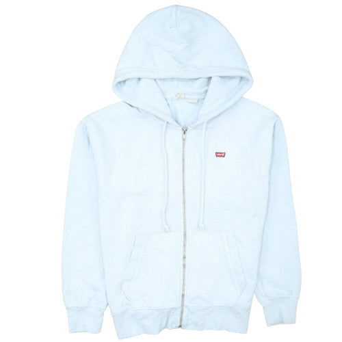 Levi's Women's Light Blue Full Zip Hoodie Size Small Cotton Fleece