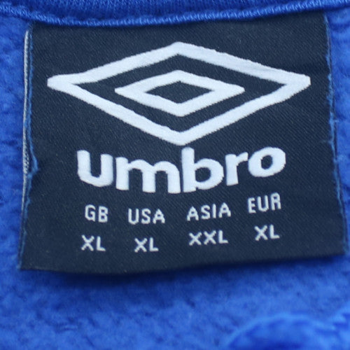 Umbro Mens Blue XL Pullover Hoodie Fleece Sports Sweatshirt
