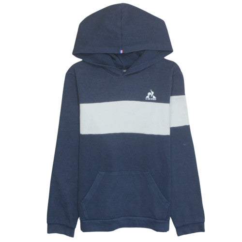 Le Coq Sportif Boys Blue Pullover Hoodie Size 14 Years Cotton Blend