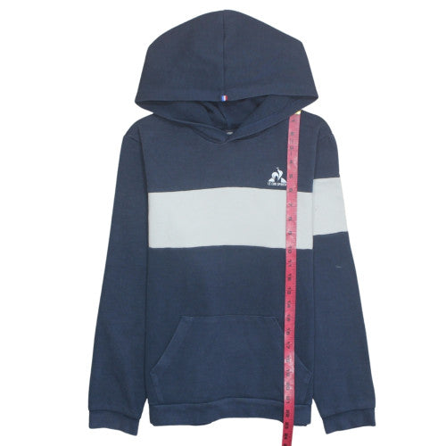 Le Coq Sportif Boys Blue Pullover Hoodie Size 14 Years Cotton Blend