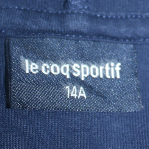 Le Coq Sportif Boys Blue Pullover Hoodie Size 14 Years Cotton Blend