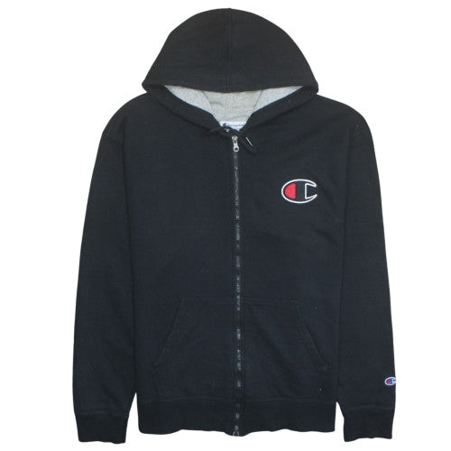 Champion Men Black XL Full Zip Hoodie Sweatshirt