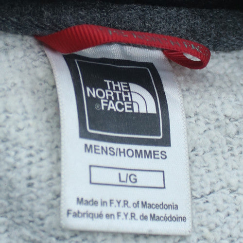 The North Face Mens Grey Pullover Hoodie L Regular Fit Fleece