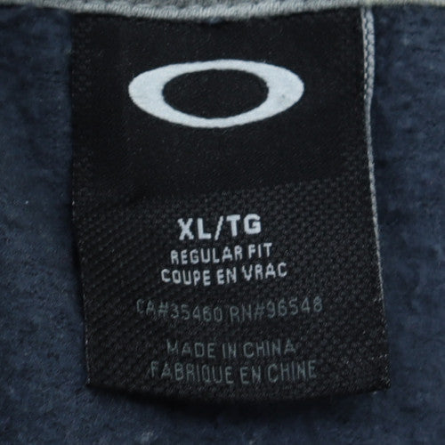 Oakley Men's Blue XL Pullover Hoodie Regular Fit Logo Graphic