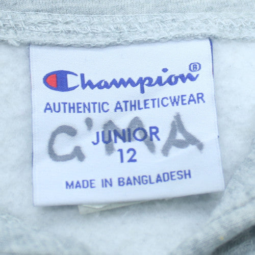 Champion Boys Grey Pullover Hoodie Size 12 Years Cotton Blend