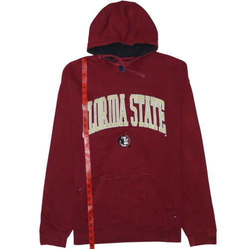 J America Mens Red Florida State Pullover Hoodie L Graphic Embroidered
