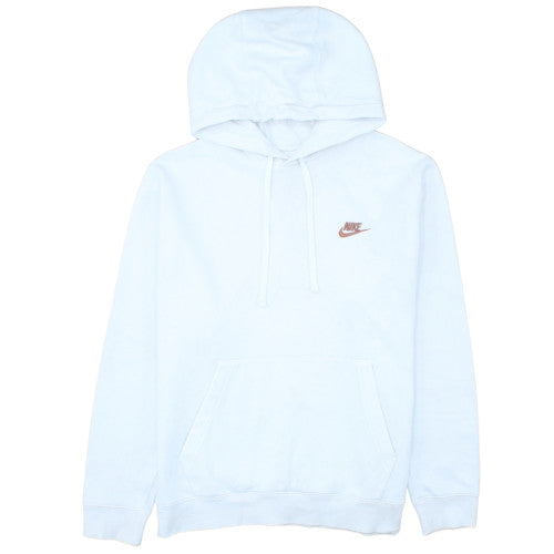 Nike Men's White Pullover Hoodie M Regular Fit Fleece Sweatshirt