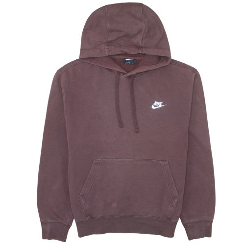 Nike Womens Brown Pullover Hoodie Medium Hooded Cotton Blend
