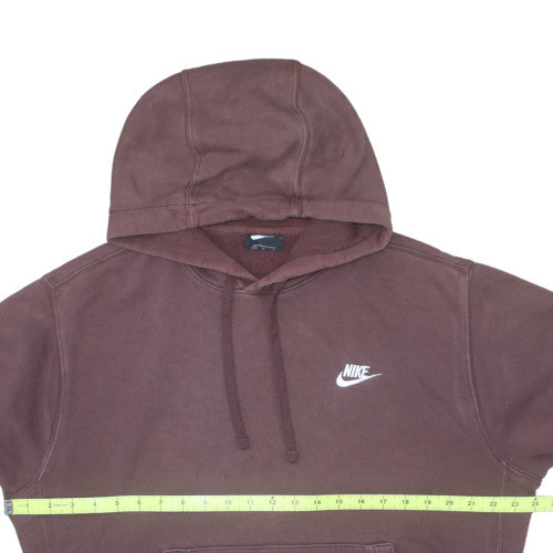 Nike Womens Brown Pullover Hoodie Medium Hooded Cotton Blend