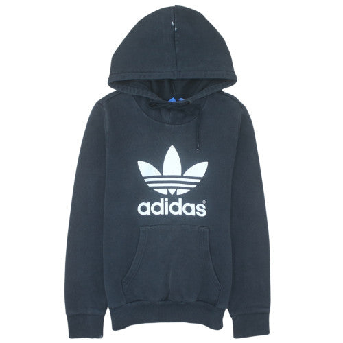 Adidas Womens Black Hoodie Size 10 Pullover Hooded Sweatshirt