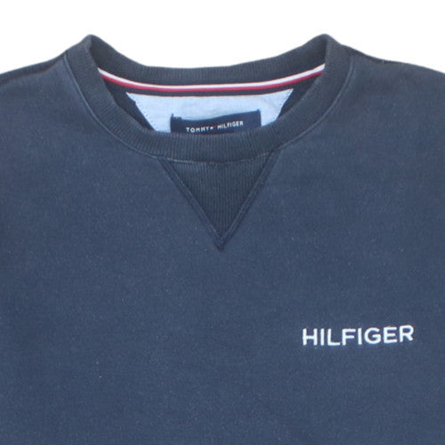 Tommy Hilfiger Mens Blue Crew Neck Pullover Sweatshirt S