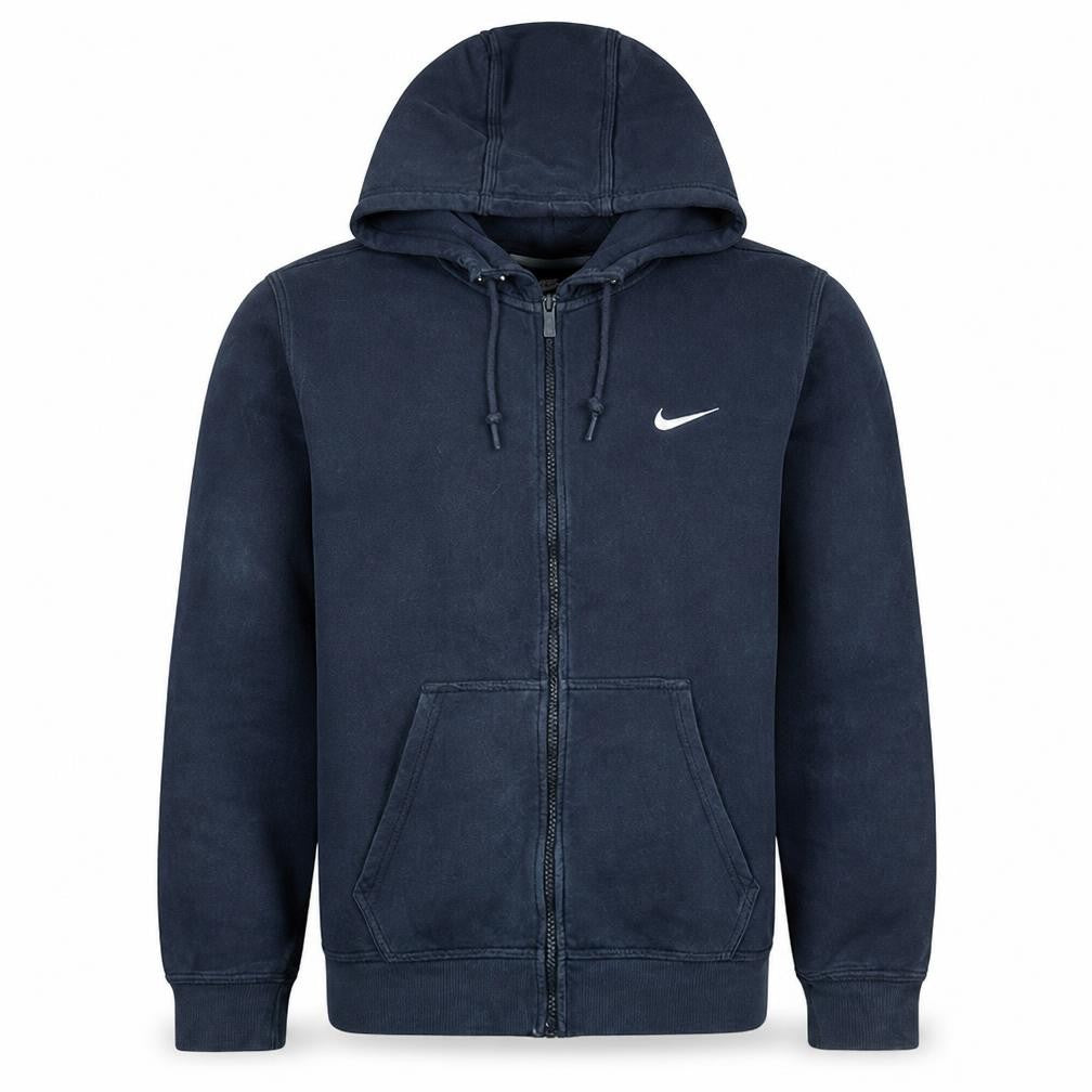 Nike Men's Blue Full Zip Hoodie Size L Sports Fleece Sweatshirt