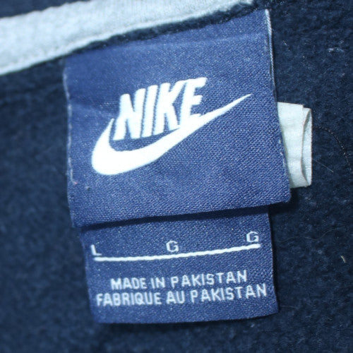Nike Men's Blue Full Zip Hoodie Size L Sports Fleece Sweatshirt