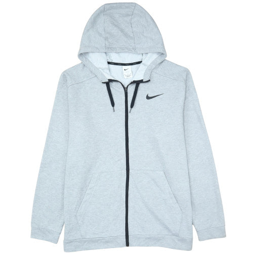 Nike Men's Grey Full Zip Dri-FIT Hoodie 2XL Sportswear