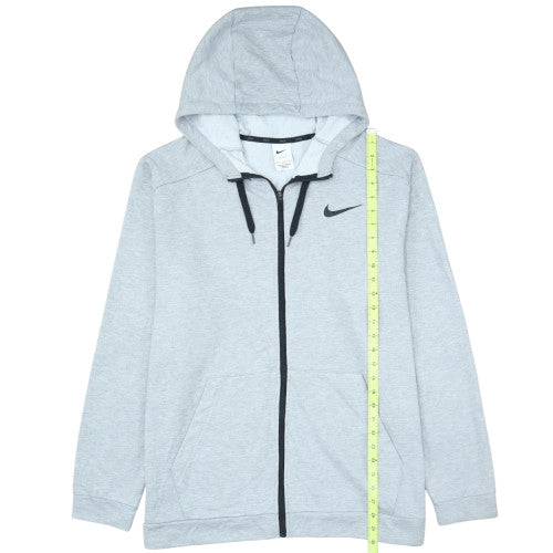 Nike Men's Grey Full Zip Dri-FIT Hoodie 2XL Sportswear