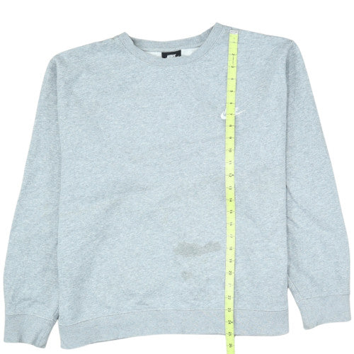 Nike Mens Grey Crew Neck Fleece Sweatshirt L Regular Fit