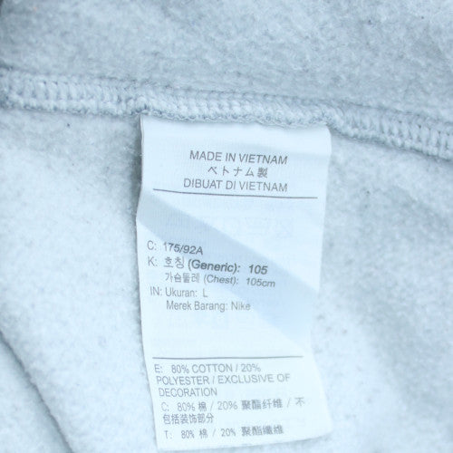 Nike Mens Grey Crew Neck Fleece Sweatshirt L Regular Fit