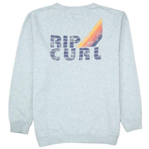 Rip Curl Mens Grey XL Crew Neck Fleece Pullover Sweatshirt
