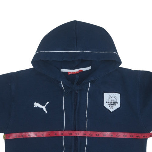 Puma Men’s Blue Full Zip Hoodie M Preston North End Football Sportswear