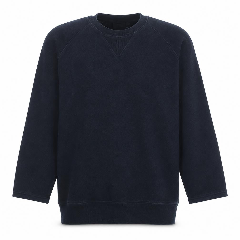 Front view of Carhartt Men's Blue Pullover Crew Neck Sweatshirt, size M