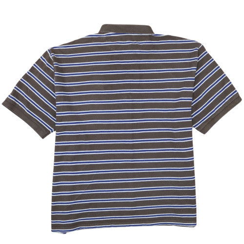 Chaps Men's Brown Striped Cotton Polo Shirt Size 4XLT