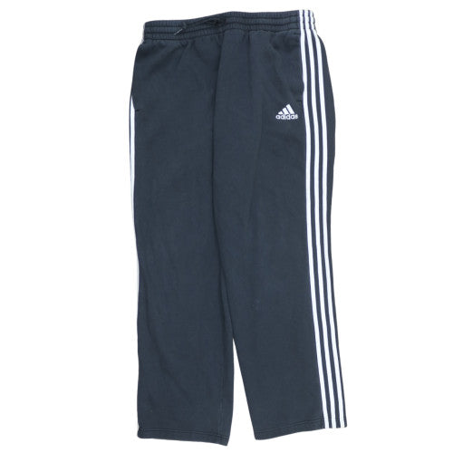 Adidas Men Black XL Sweatpants Trousers with Logo Stripes