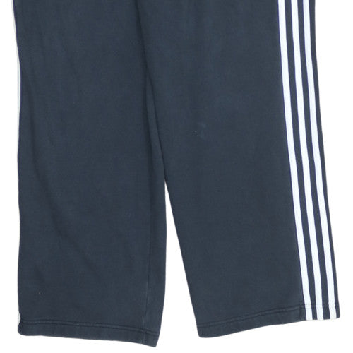 Adidas Men Black XL Sweatpants Trousers with Logo Stripes