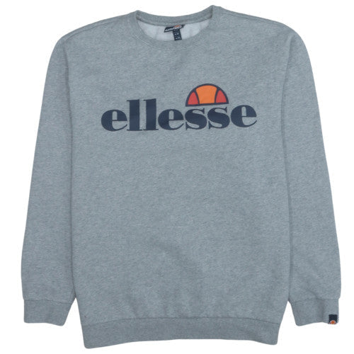 Ellesse Mens Grey Regular Fit Crew Neck Sweatshirt M