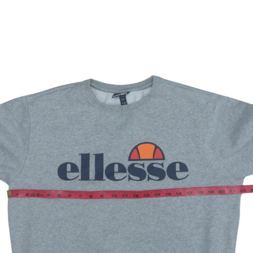 Ellesse Mens Grey Regular Fit Crew Neck Sweatshirt M