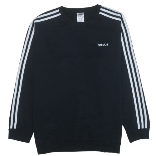 Adidas Womens Black XL Pullover Sweatshirt Crew Neck Cotton Blend
