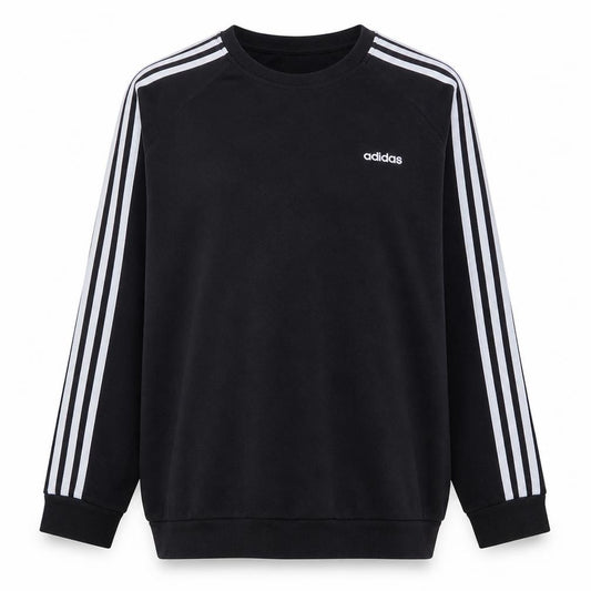 Front view of Adidas women’s black xl pullover sweatshirt crew neck cotton blend