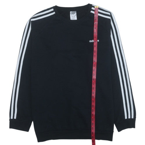Adidas Womens Black XL Pullover Sweatshirt Crew Neck Cotton Blend