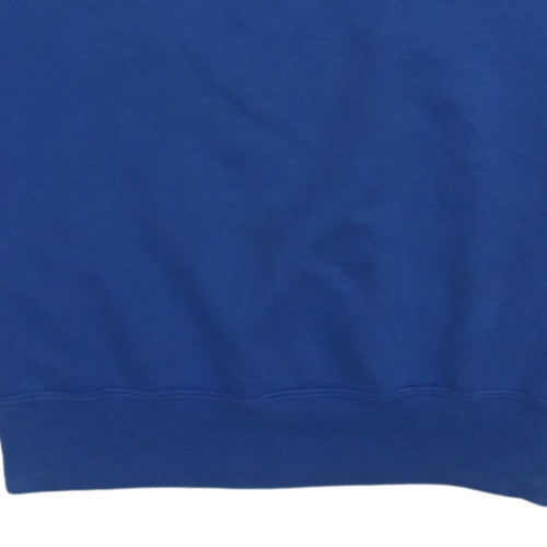 Russell Athletic Men's Blue Pullover Sweatshirt L Crew Neck Fleece Vintage