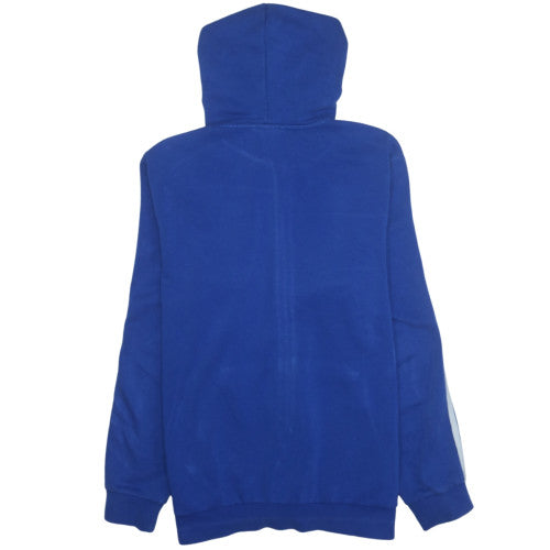 Adidas Mens Blue Full Zip Hoodie Size M Sports Fleece Sweatshirt