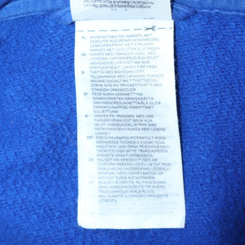 Adidas Mens Blue Full Zip Hoodie Size M Sports Fleece Sweatshirt
