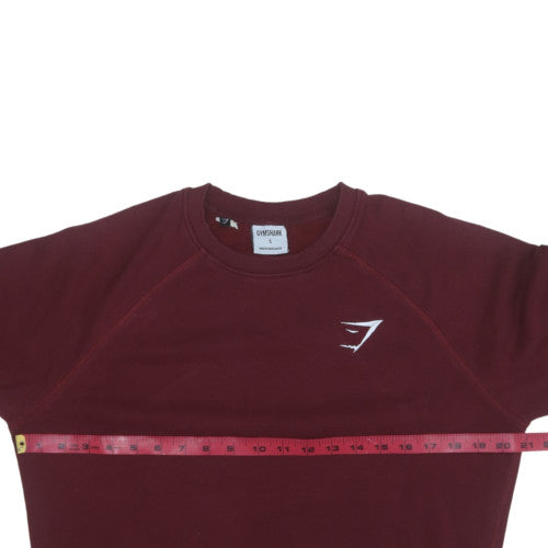 Gymshark Men's Red Crew Neck Pullover Sweatshirt Size S
