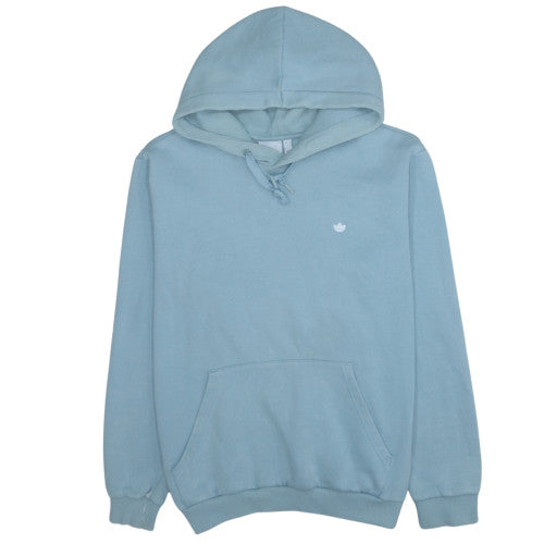 Adidas Women Blue Pullover Hoodie L Hooded Sweatshirt Casual