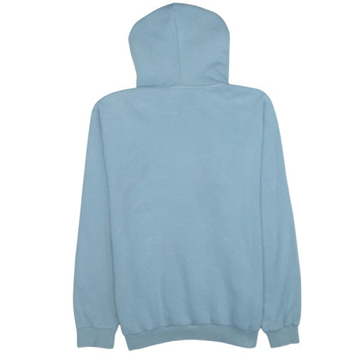 Adidas Women Blue Pullover Hoodie L Hooded Sweatshirt Casual