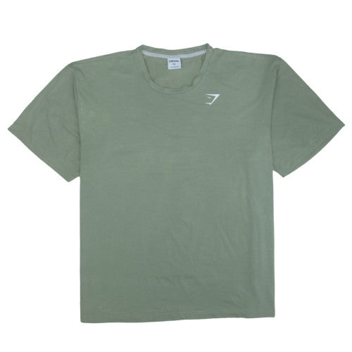 Gymshark Mens Green XXL Short Sleeve Crew Neck Cotton T-Shirt