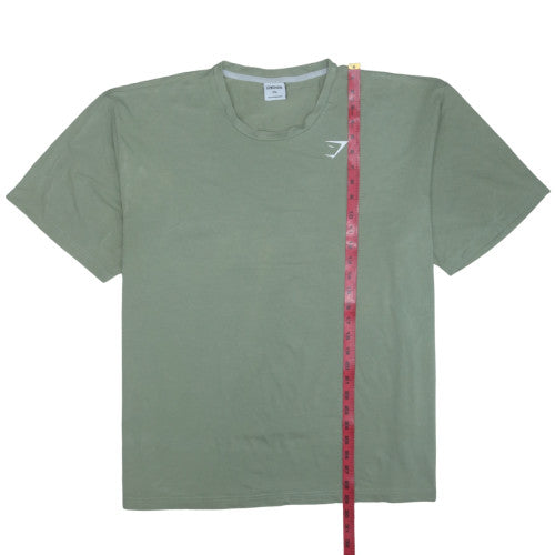 Gymshark Mens Green XXL Short Sleeve Crew Neck Cotton T-Shirt