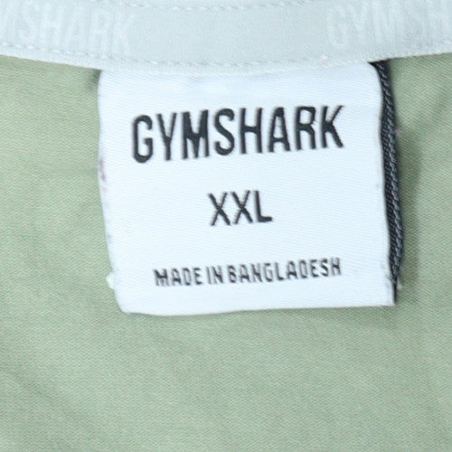Gymshark Mens Green XXL Short Sleeve Crew Neck Cotton T-Shirt