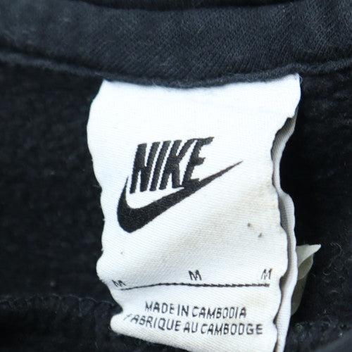 Nike Womens Black Pullover Hoodie Medium Cotton Blend Casual Sweatshirt