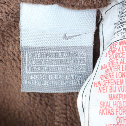 Nike Men's Brown L Sweatpants Jogger Elastic Waist Fleece